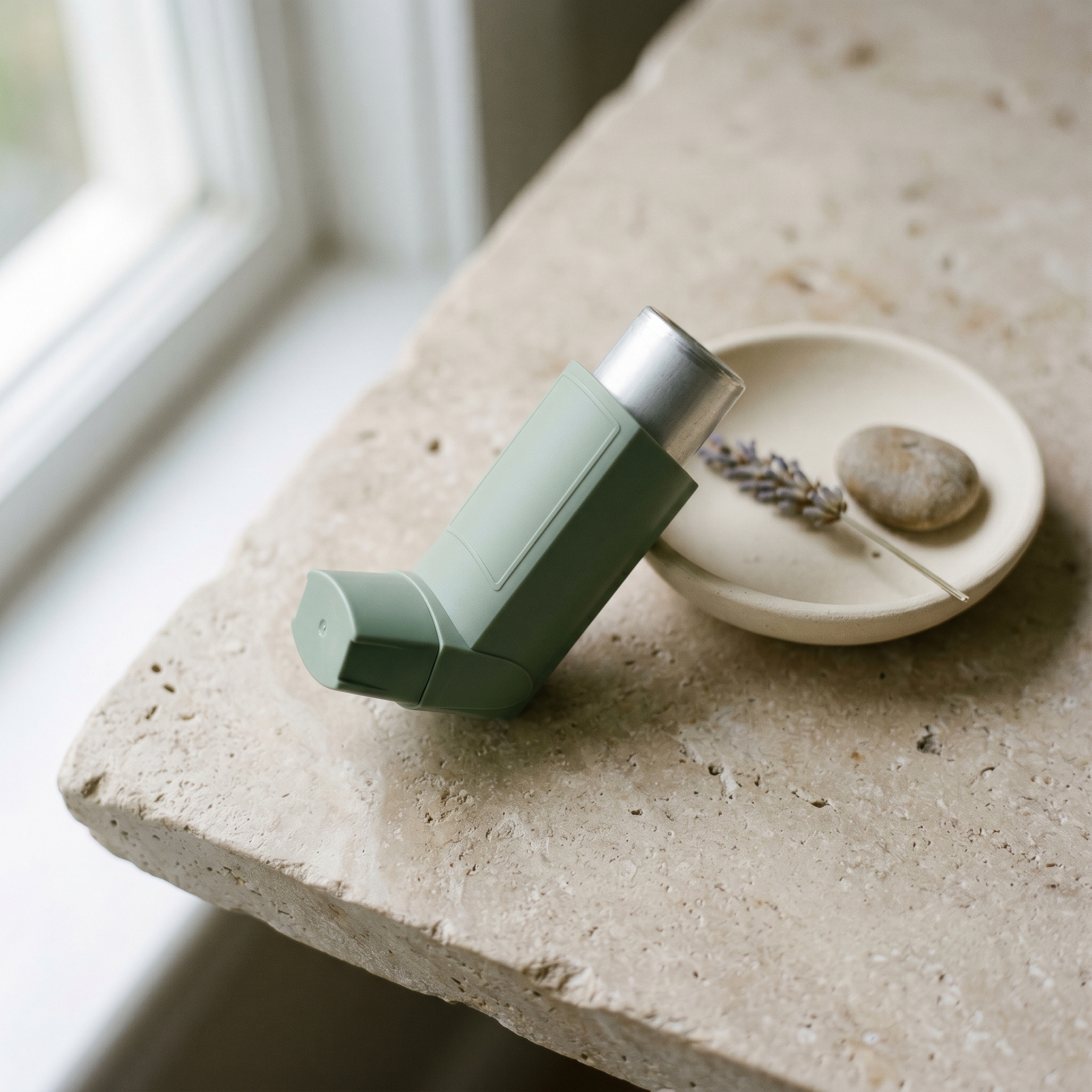 Inhalateur sur fond neutre